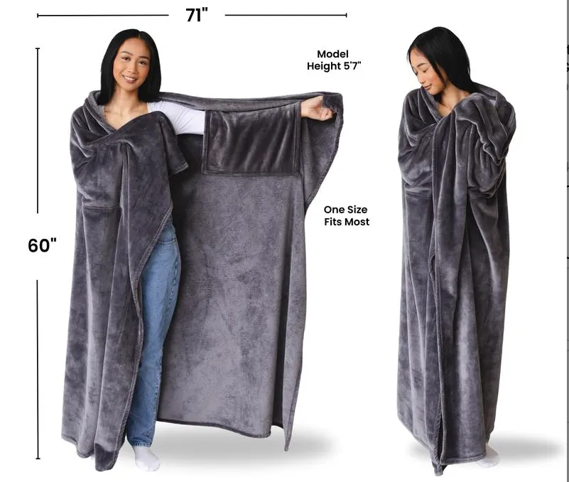 Wearable Blanket for Women, Adults & Teens – Cozy Sleeved Soft Blanket
