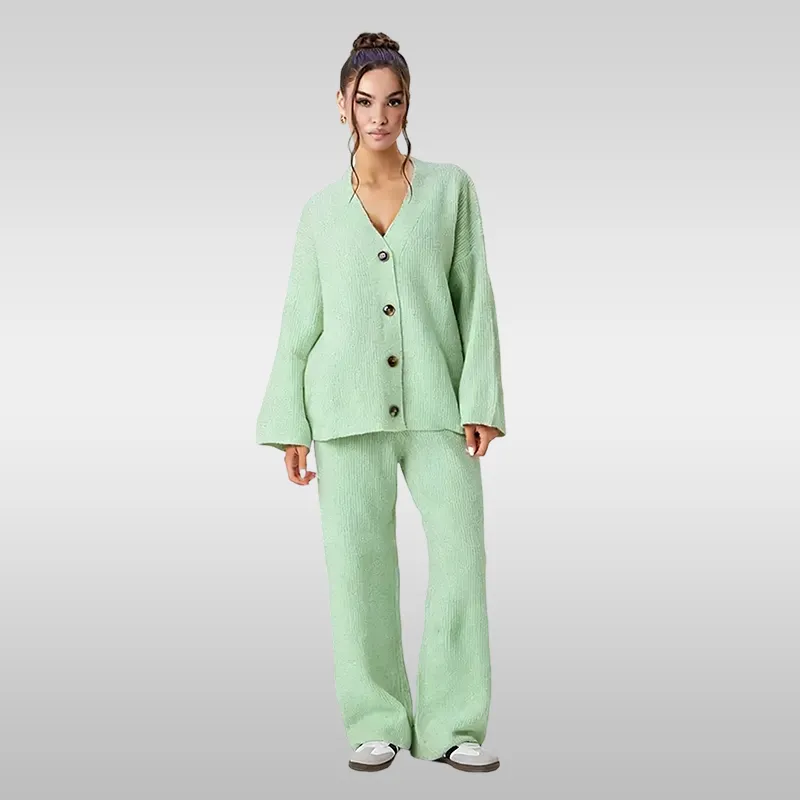 Women's Slouchy Solid Color Two Piece Outfits