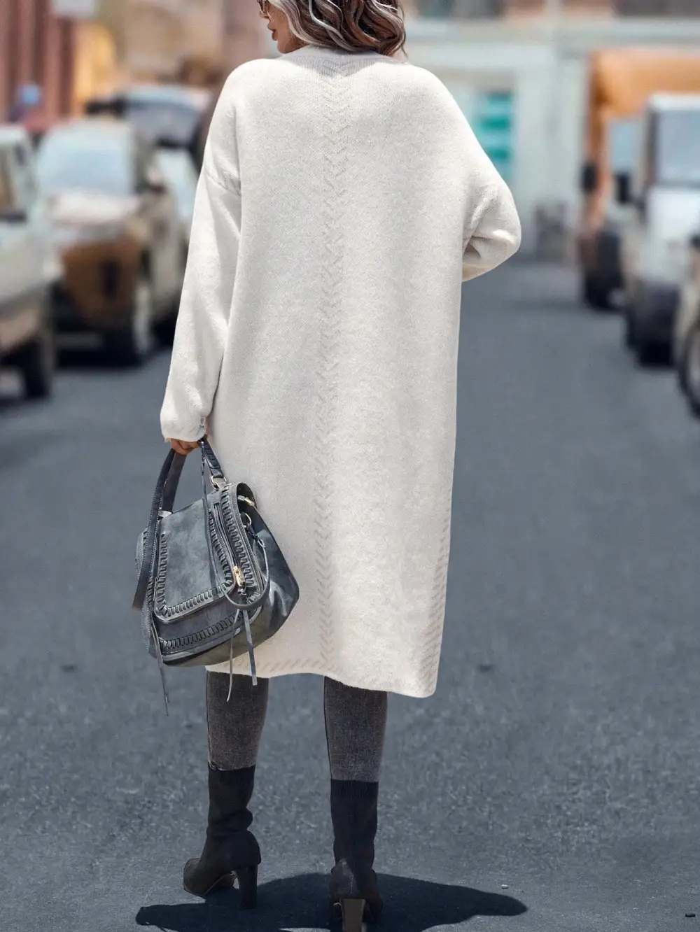 Solid Raglan Sleeve Open Front Cardigan