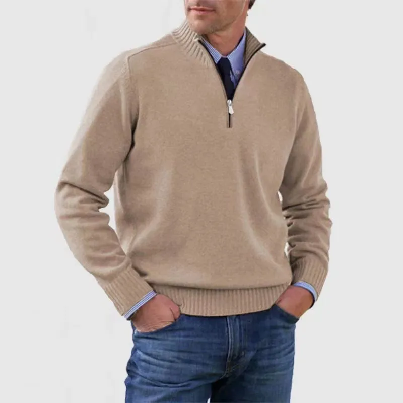 Men Classic Essentials Half-Zip Mohair Sweater