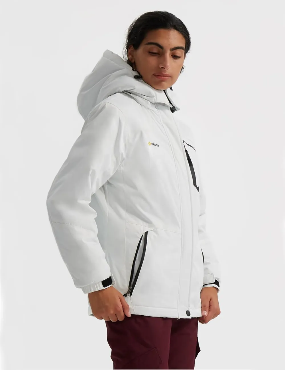 Women's Ski Snow Jacket Warm Winter Waterproof Coat Snowboard Rain Jacket Hooded Windproof Windbreaker