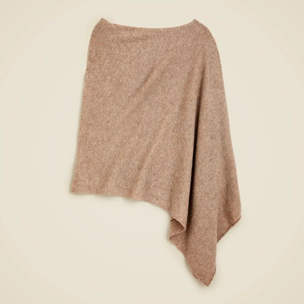 Cashmere-wool blend poncho