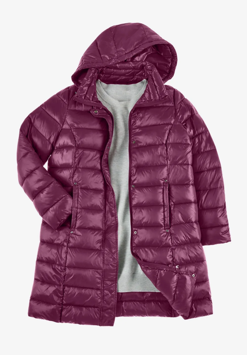 Long Packable Puffer Jacket