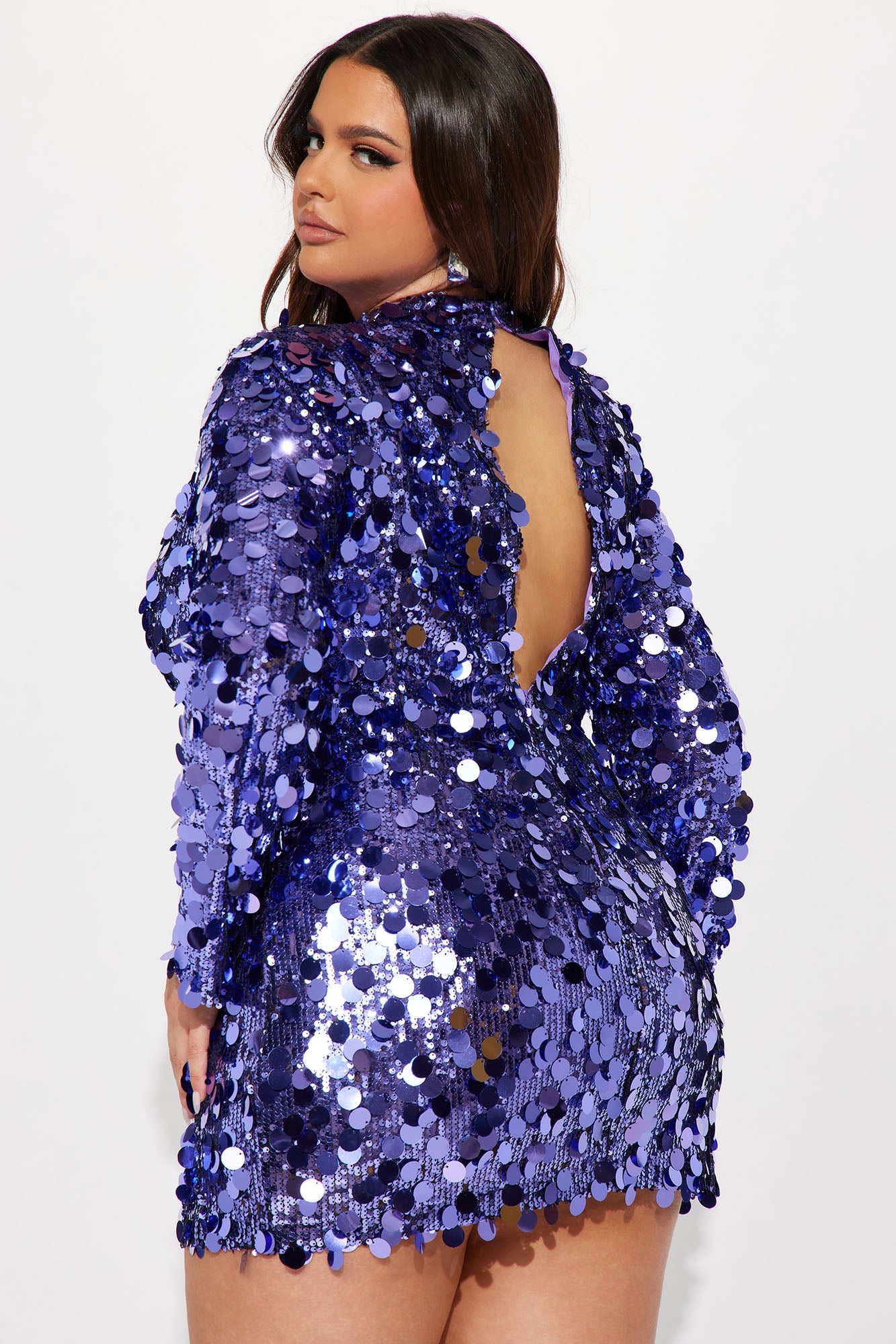 Studio 74 Sequin Mini Dress - Purple