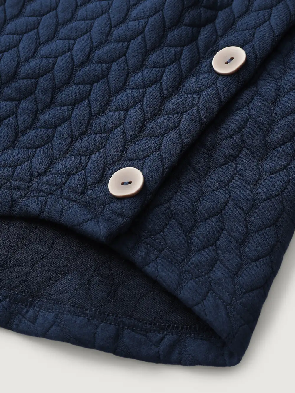 Textured Button-Down Long Jacket