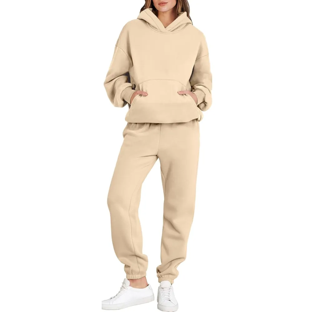 Womens 2 Piece Outfits Lounge Hoodie Oversized Sweatshirt Jogger Sweatpants