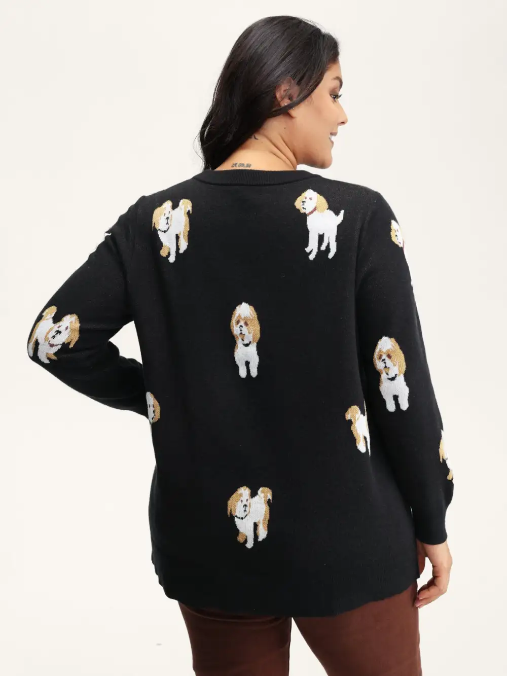 Puppies Everywhere Round Neck Pullover