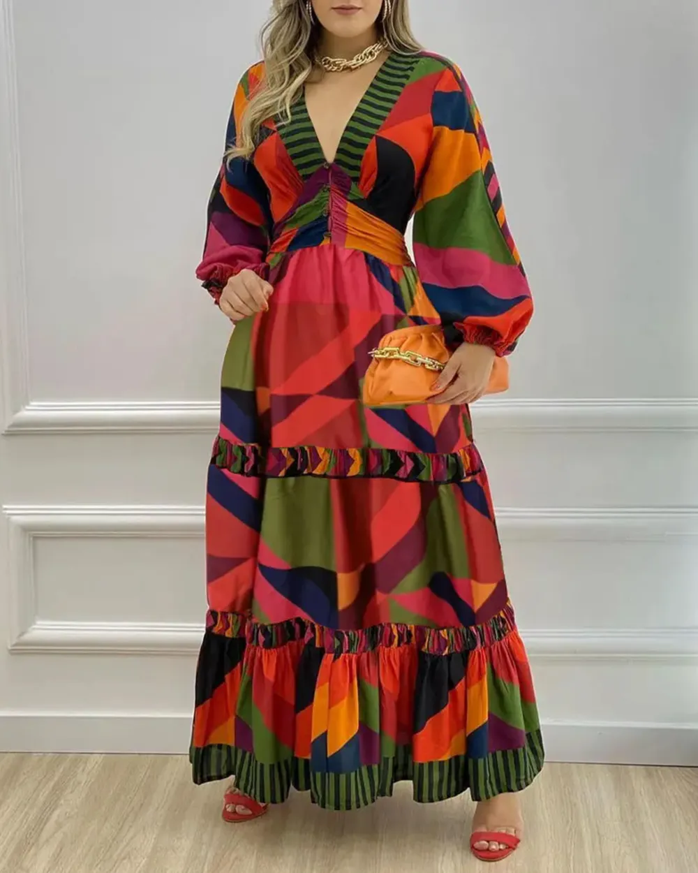 Women's Floral Print Maxi Dress