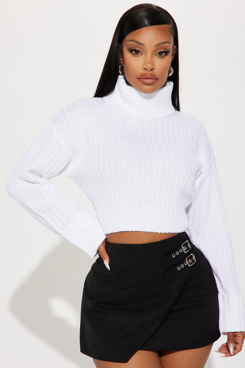 Saree Sweater - White
