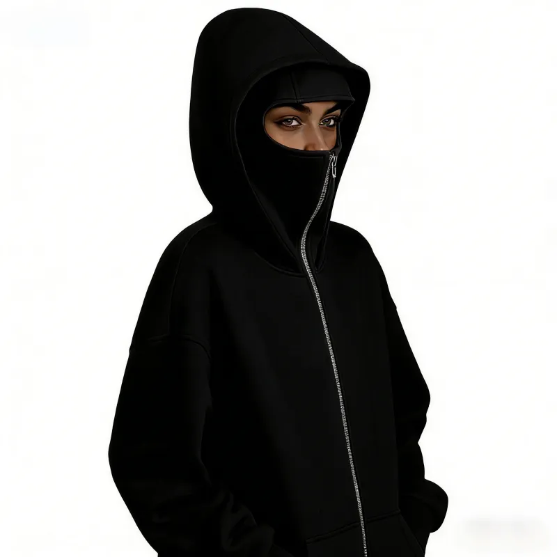 Women's Hooded Sweatshirt - With Full Face Mask