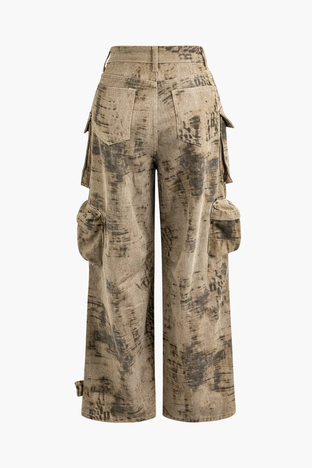 Tie Dye Multi-Pocket Wide Leg Cargo Pants