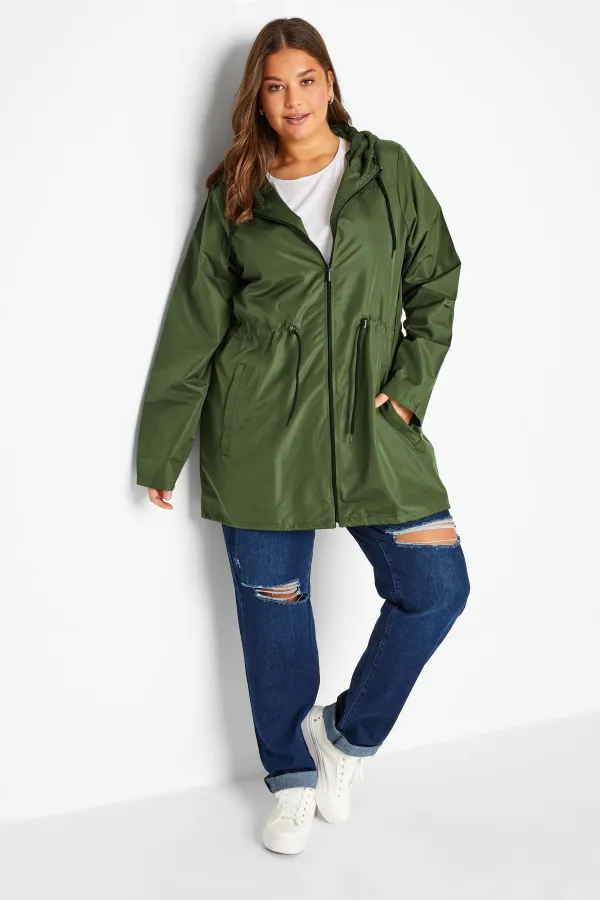 LTS Tall Black Dalmatian Print Pocket Parka