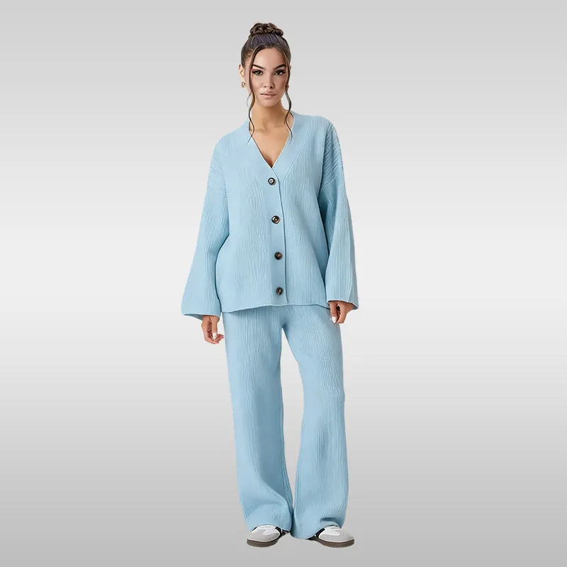 Women's Slouchy Solid Color Two Piece Outfits