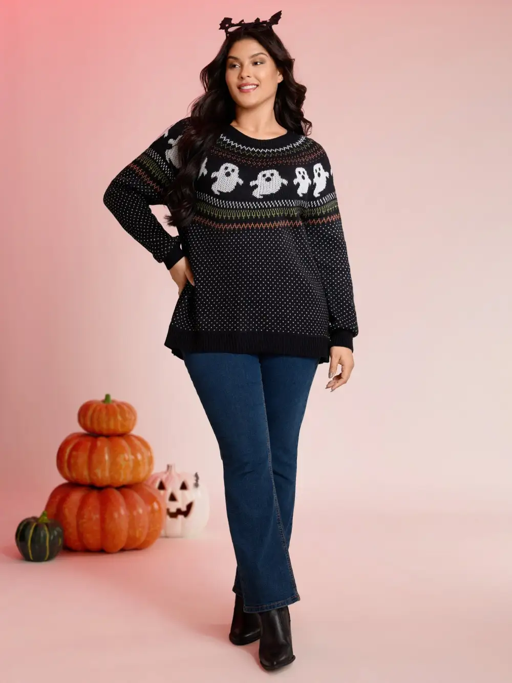 Halloween Fair Isle Jacquard Pullover