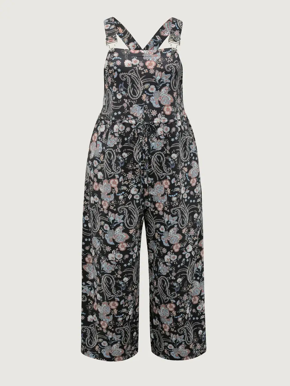 Floral Adjustable Stretchy Waist Jumpsuit