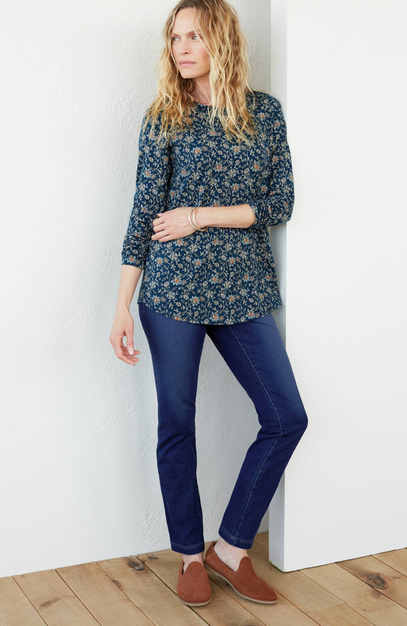Pure Jill 5-Pocket Knit Pull-On Jeans