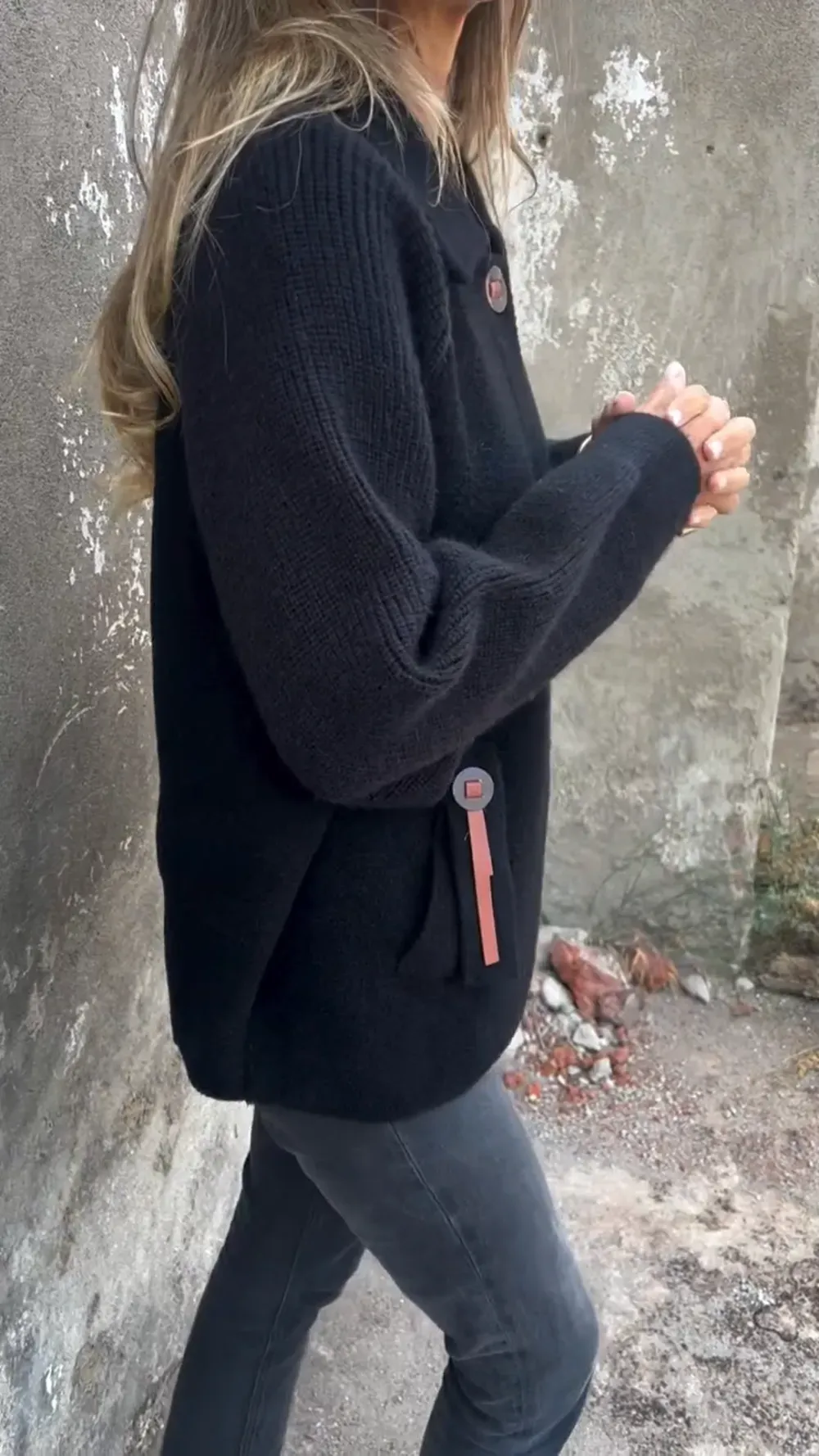 Chic Contrast Button Jacket