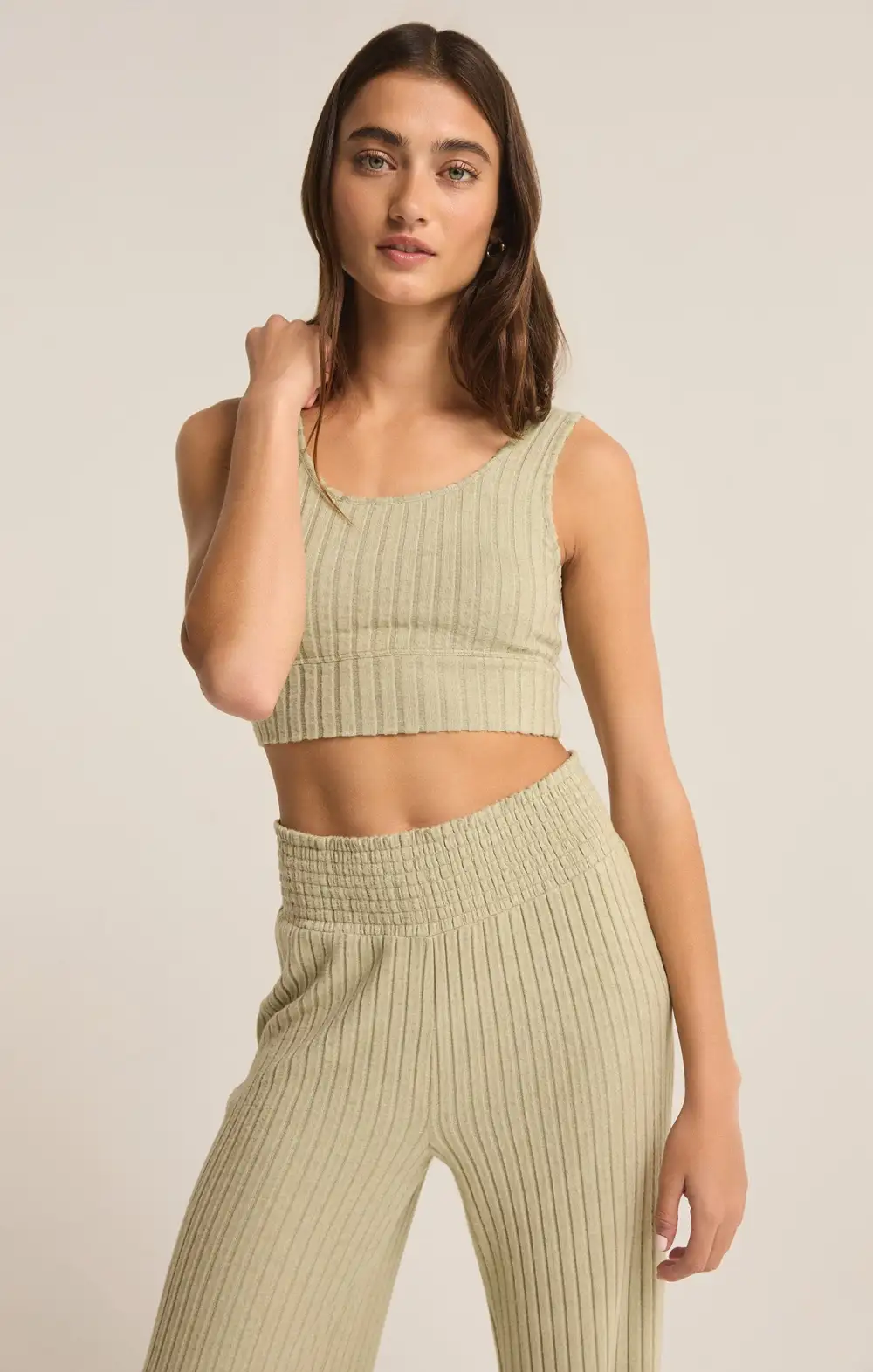 Zoe Silky Rib Tank Bra