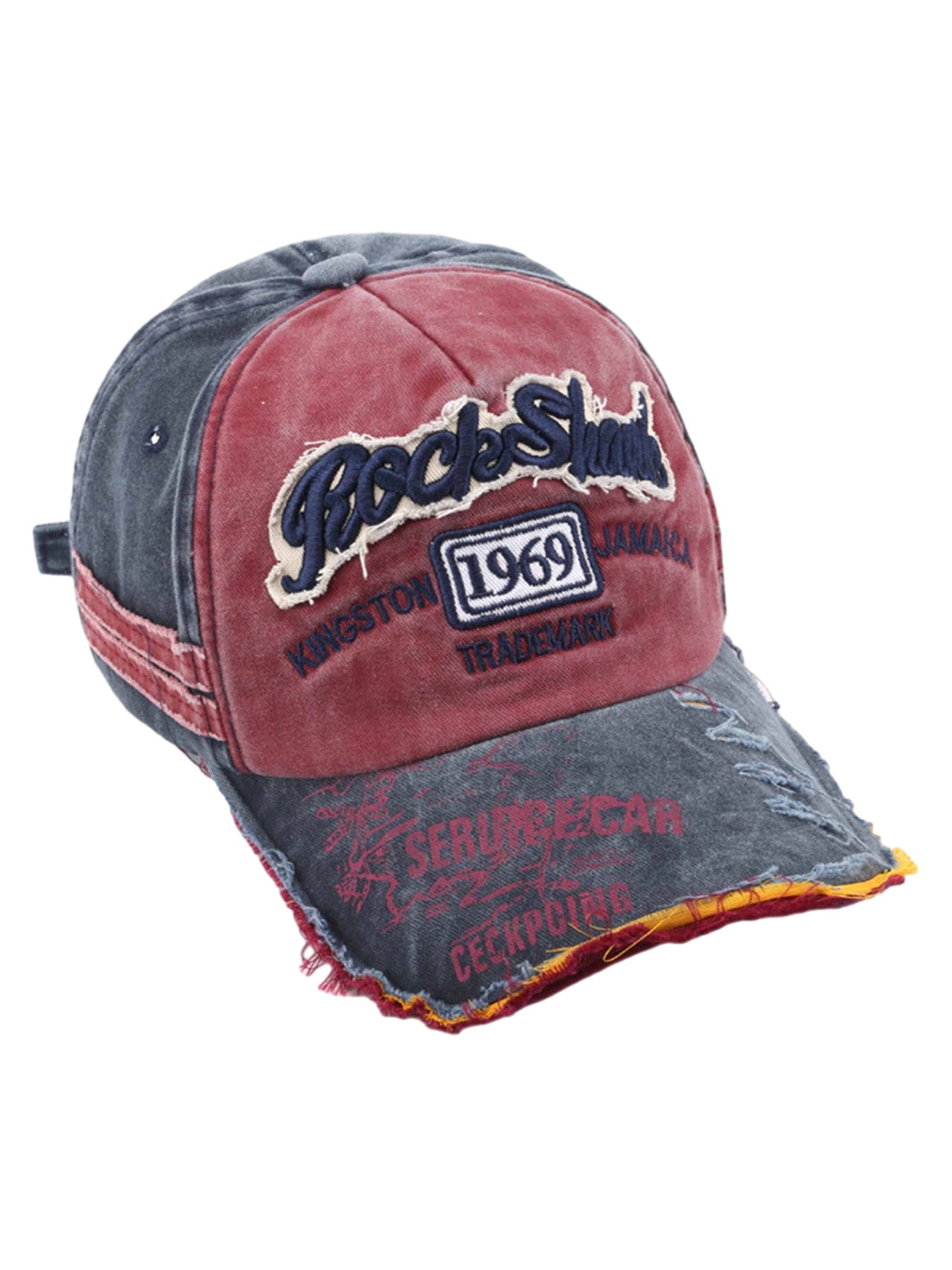 Retro Letter Denim Cap - 2136