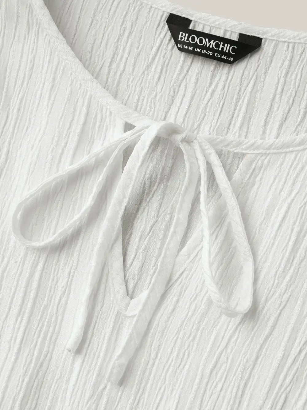 Textured Cut-Out Lace Tied Midi Dress