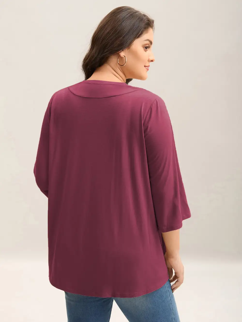Lotus Hem Curvy Kimono Cover-Up