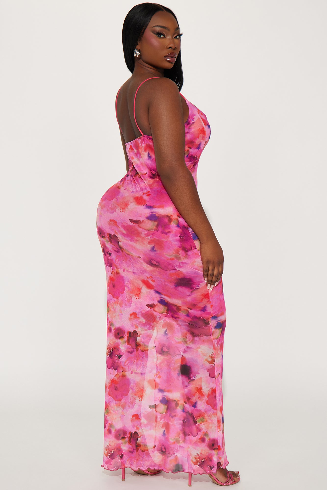 Analise Floral Maxi Dress - Pink/combo