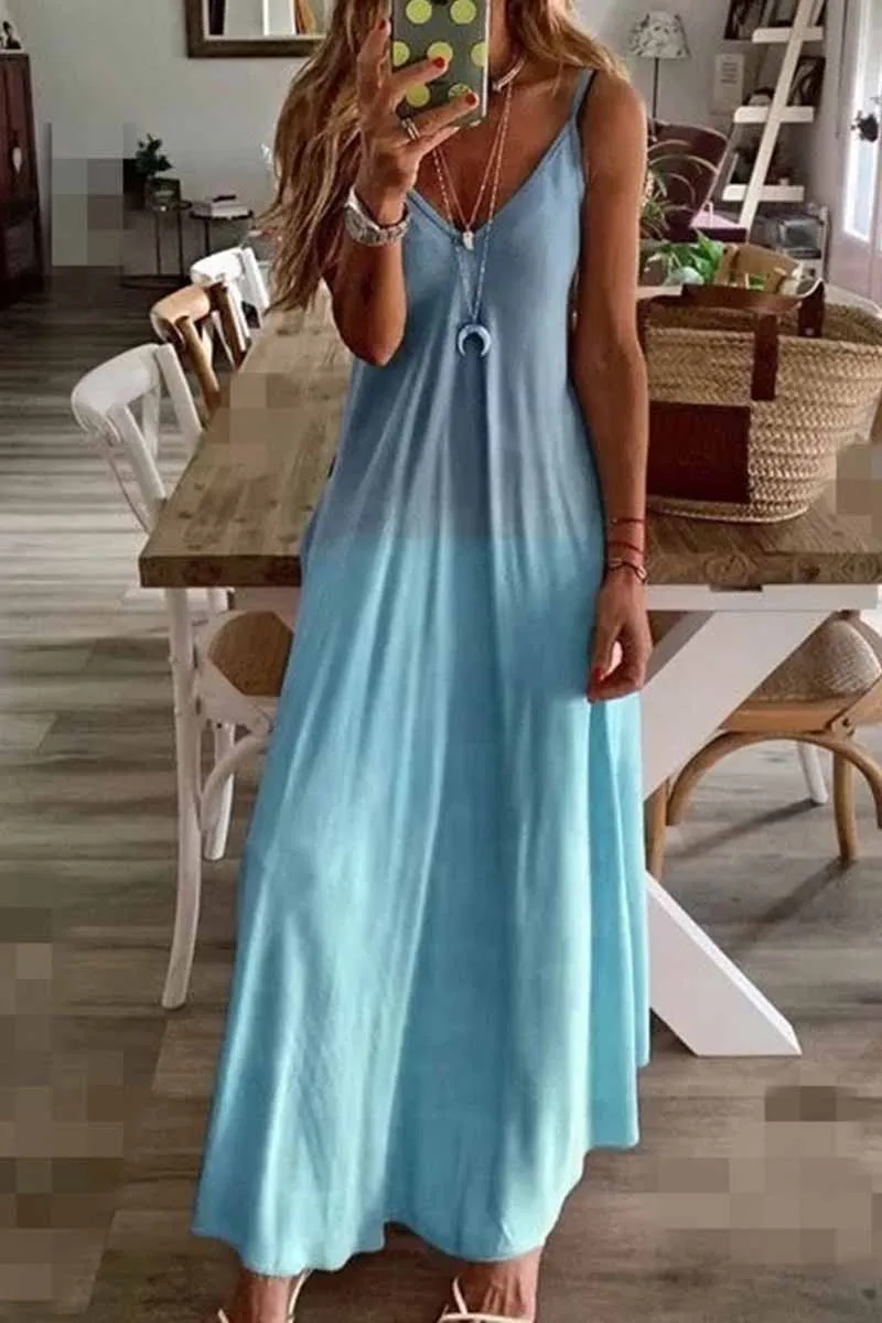 Florcoo Loose Print Maxi Dress (2 Color )