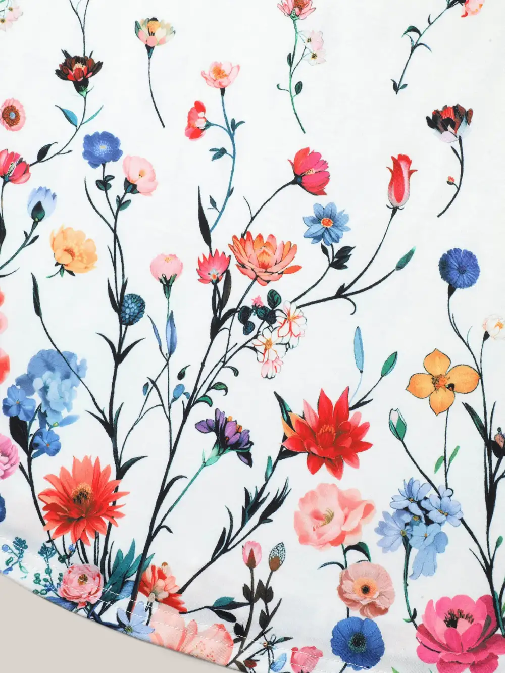 Blooming Flowers Print Stretchy Vest