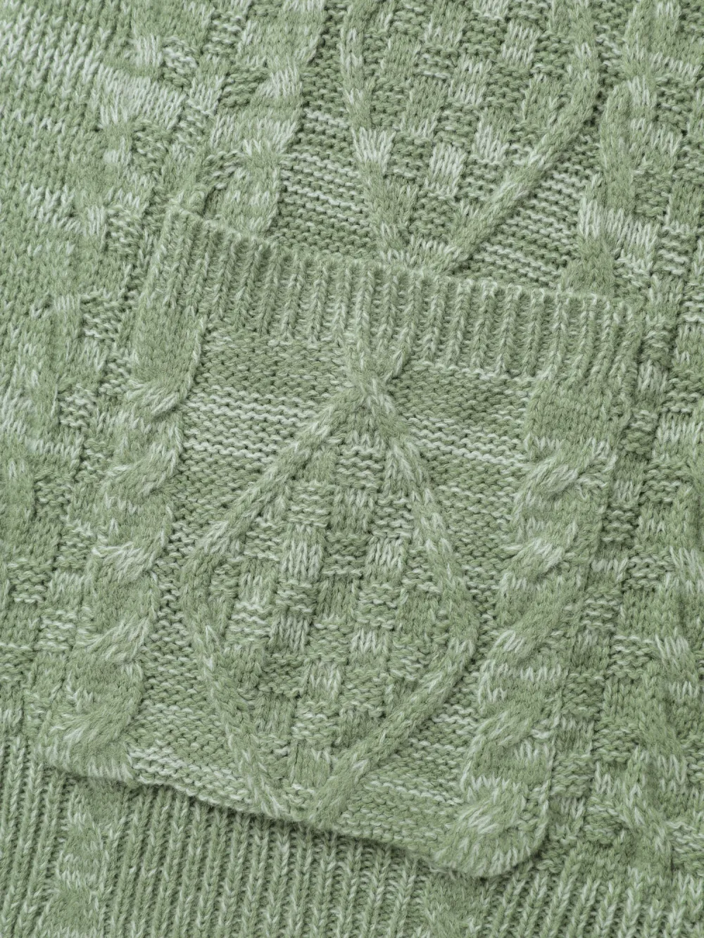 Cable Knit Textured Pockets Knit Cardigan