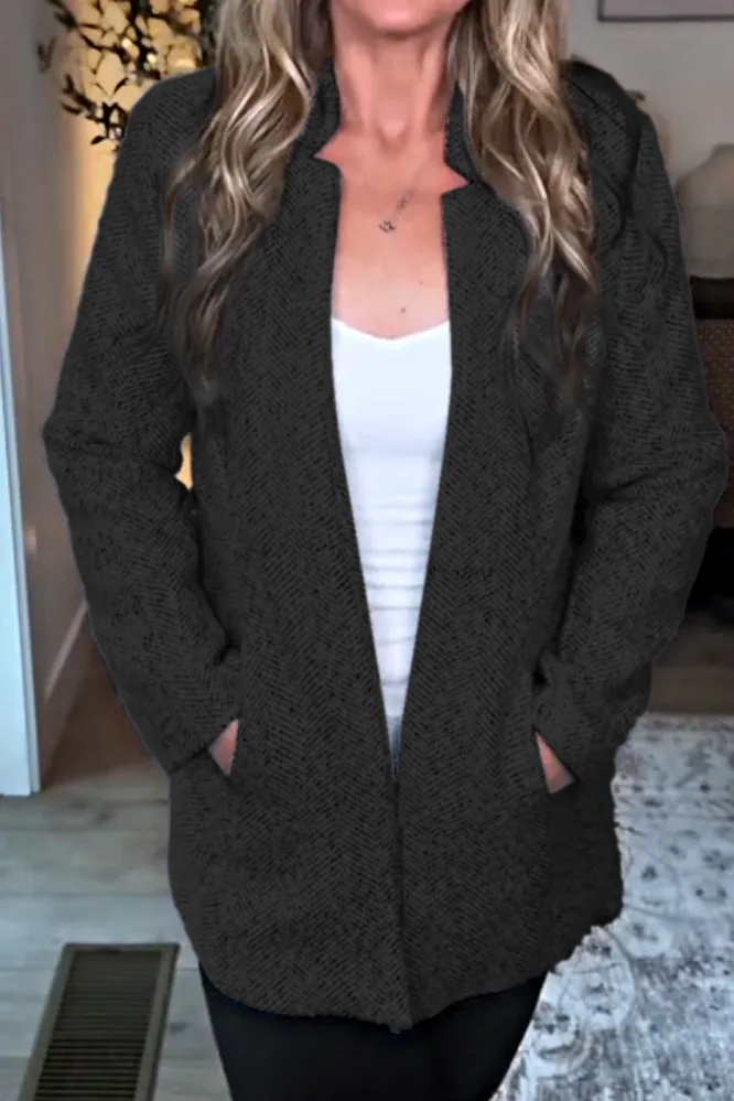 Women's solid color casual jacket