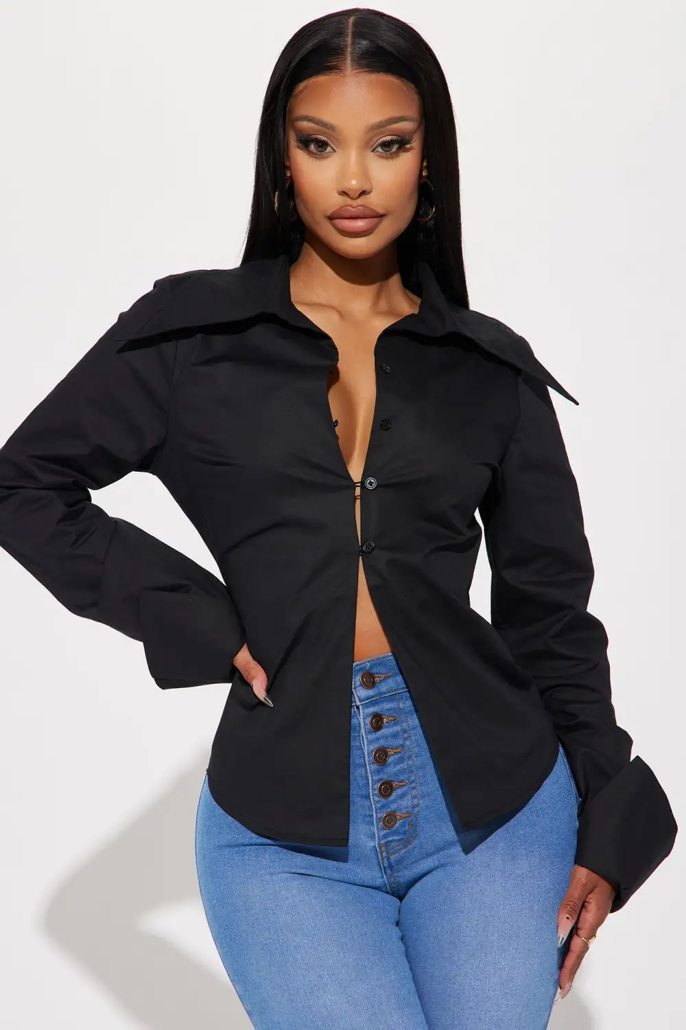 Anya Poplin Shirt - Black