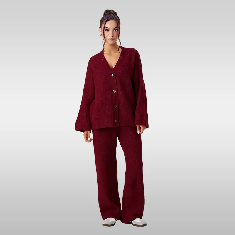 Women's Slouchy Solid Color Two Piece Outfits