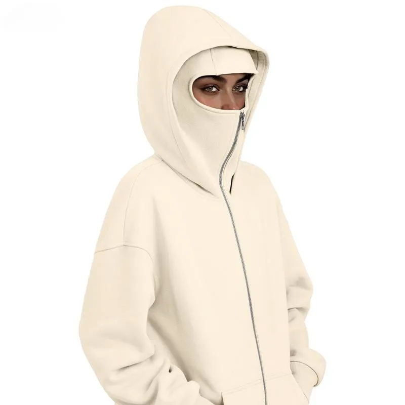 Women's Hooded Sweatshirt - With Full Face Mask