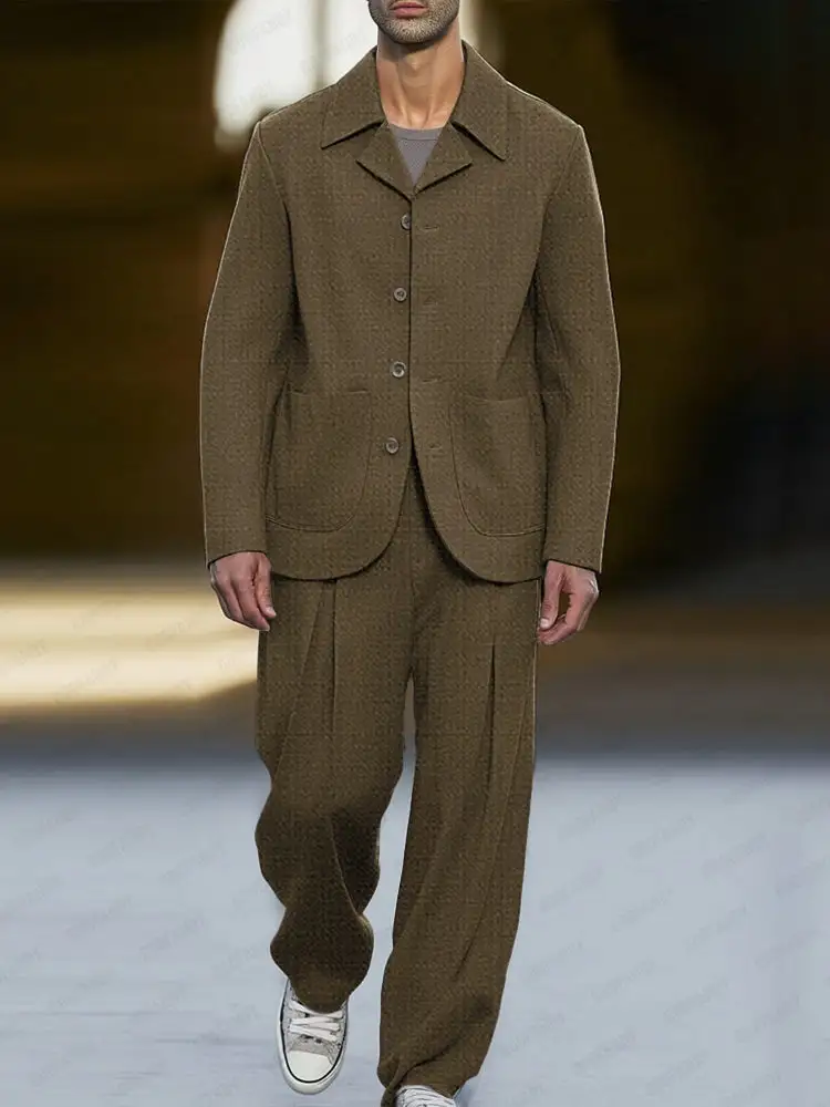 Modern Smart Casual Thin Suit Set