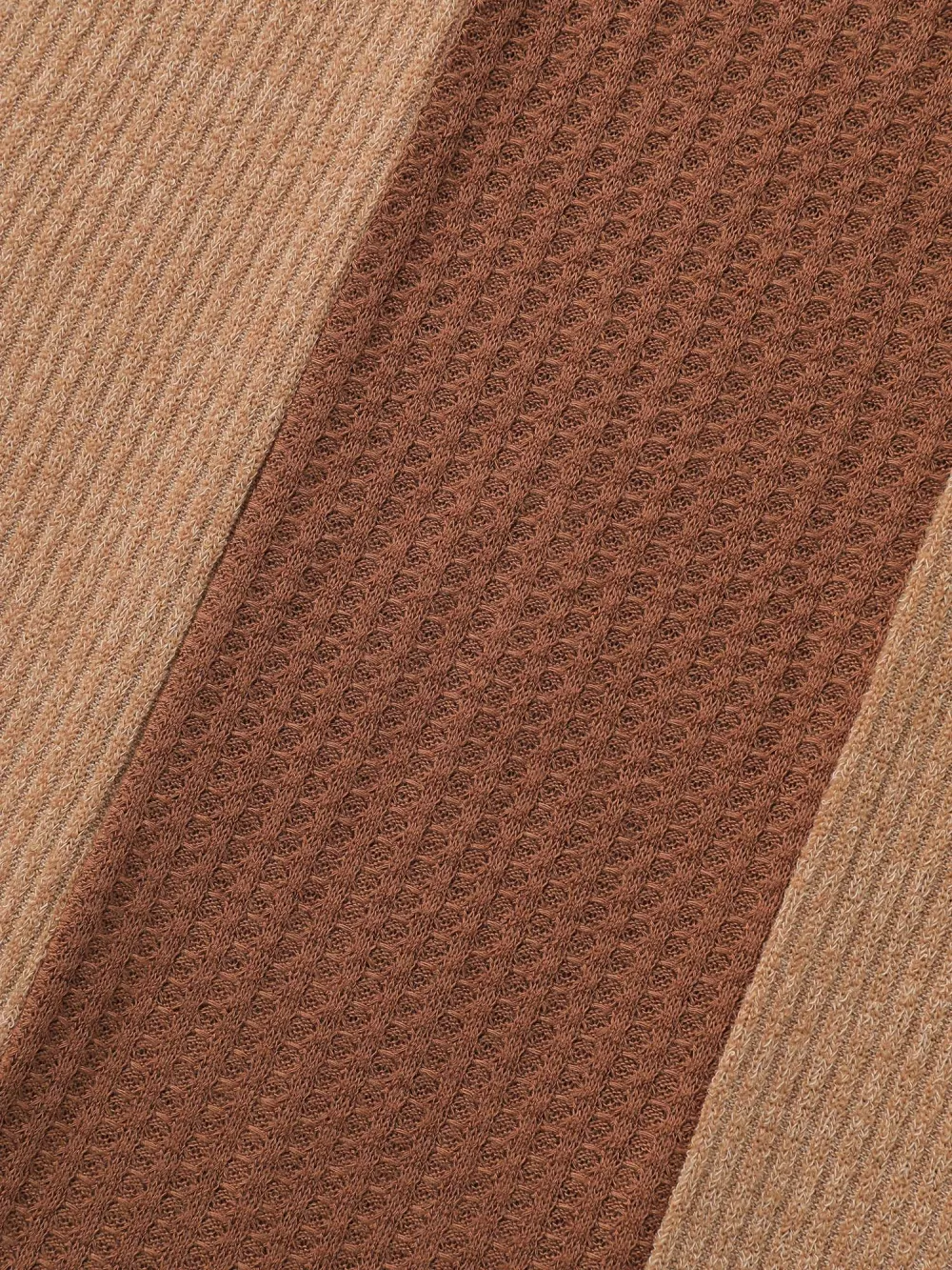 Color Stripe Relaxed Fit Round Neck Sweatshirt