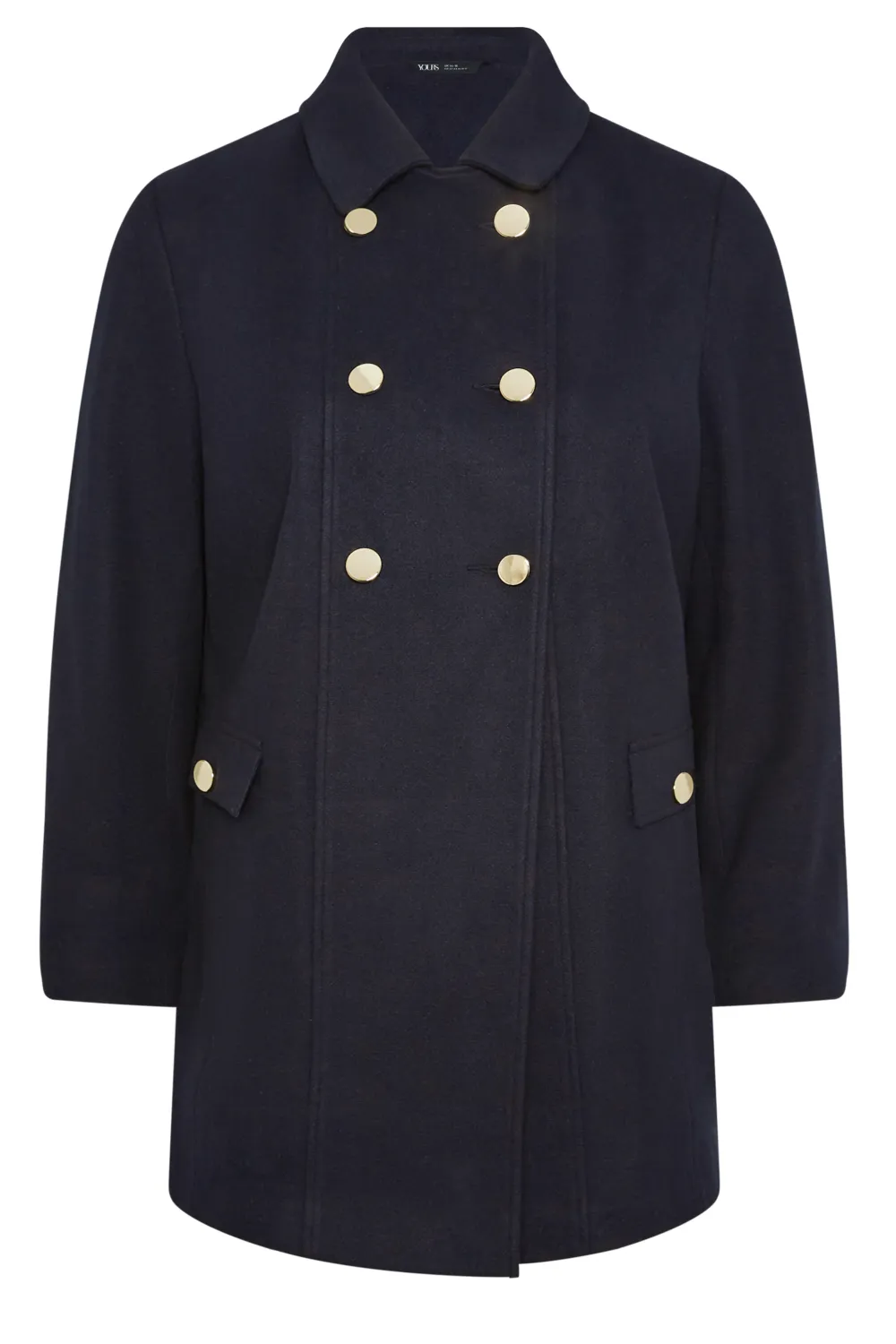 YOURS Curve Camel Brown Collared Formal Coat