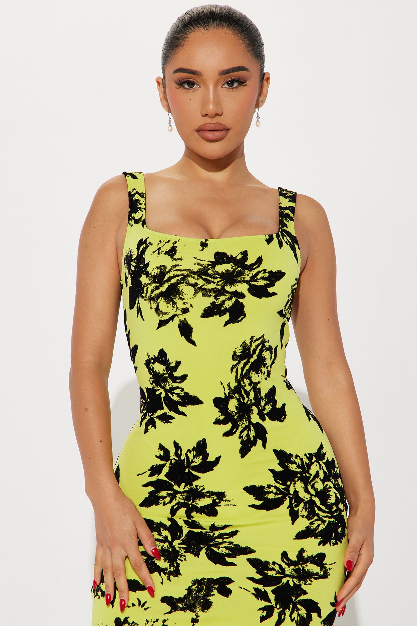 Palm Springs Floral Maxi Dress - Yellow