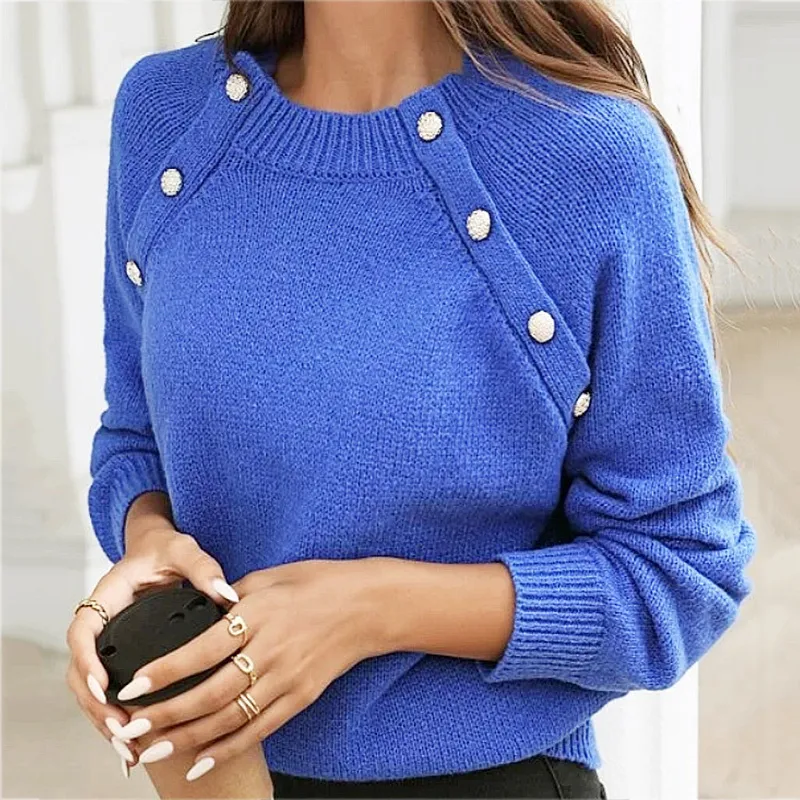 Casual Button Down Long Sleeve Sweater