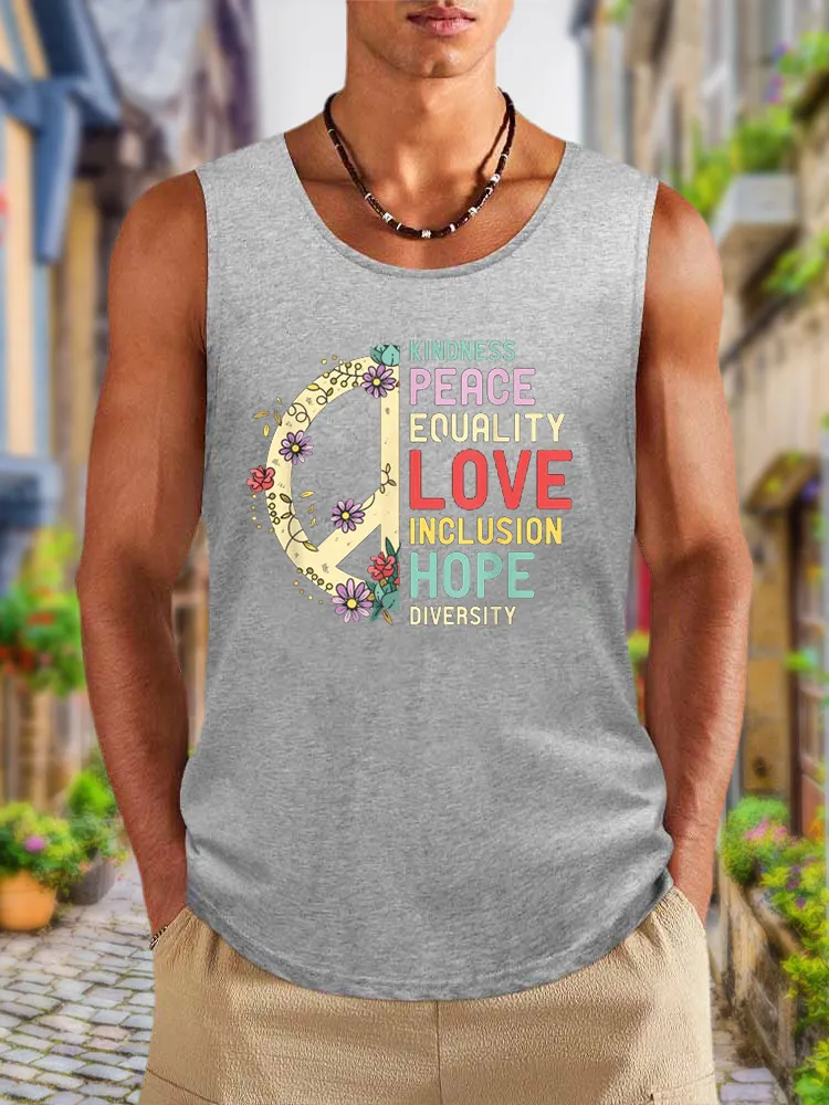 Men'S Vests Diversity Equality Love Peace Human Rights Social Justice