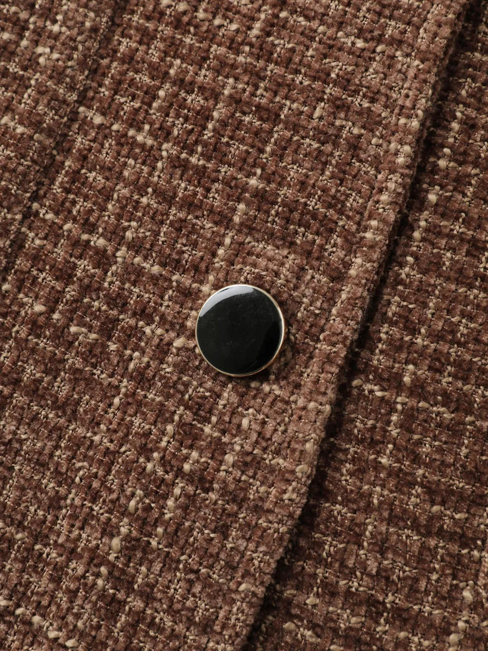 Flocked Textured Button Pockets Jacket