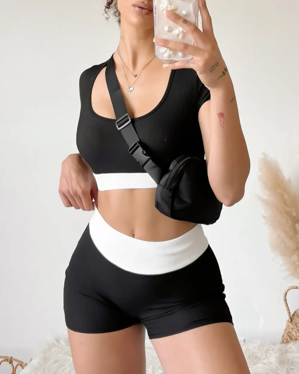 RESTOCKED! NIA WORKOUT SET (BLACK)