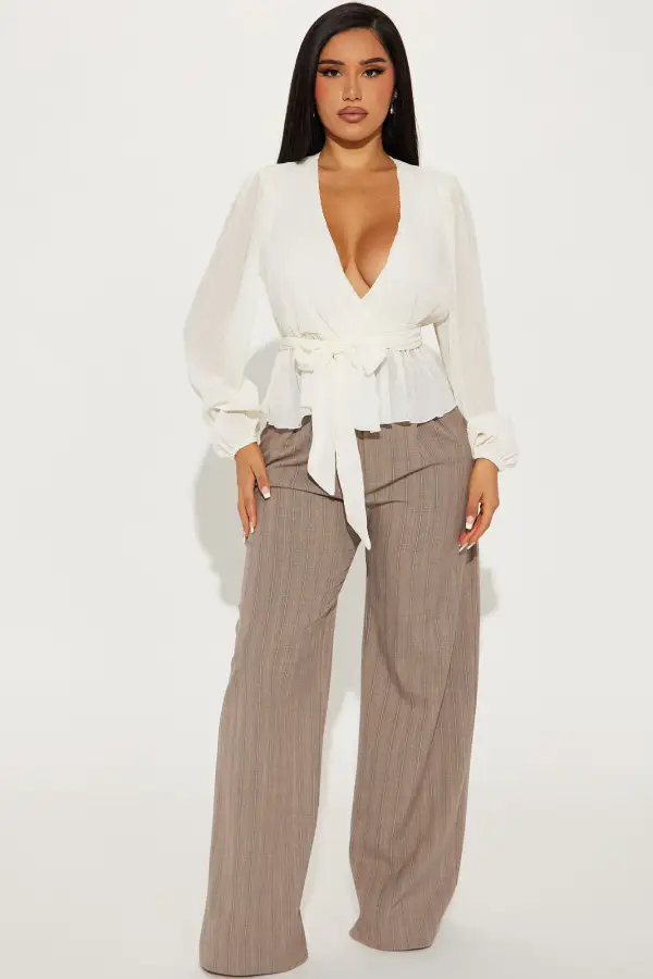 Play Time Pleated Blouse - Cream
