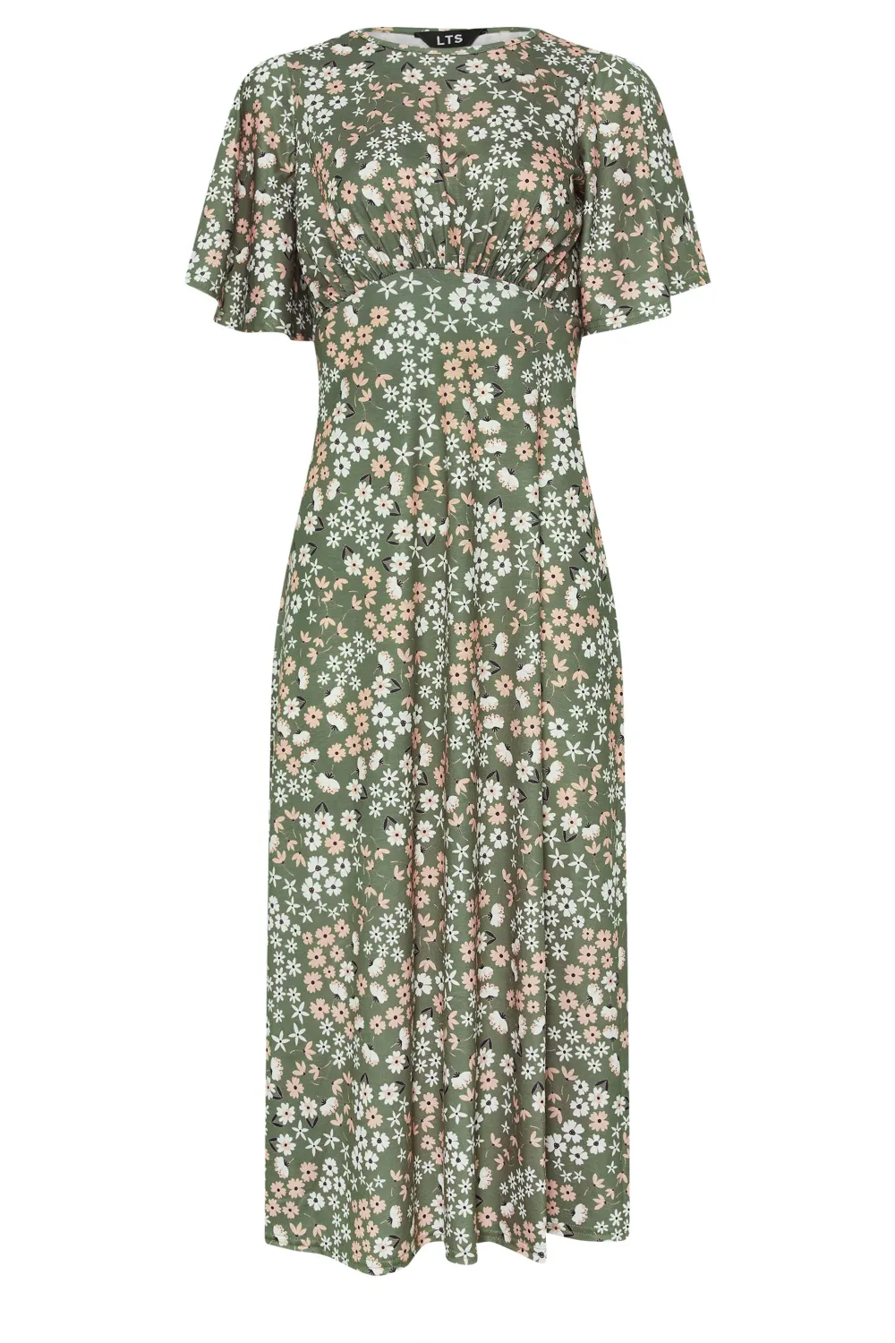 LTS Tall Navy Blue Floral Midi Dress