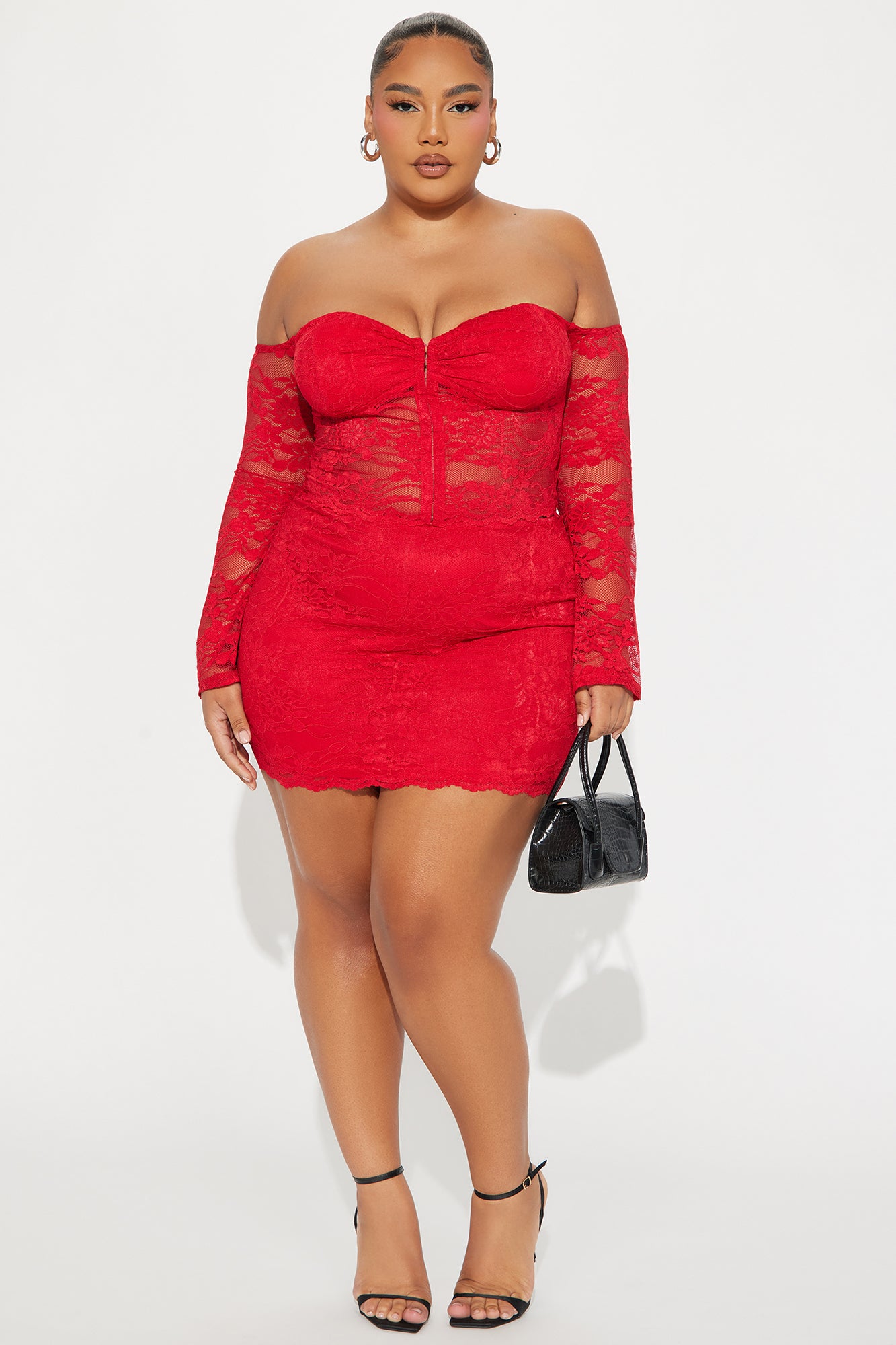 Sweet Fantasy Lace Skirt Set - Red