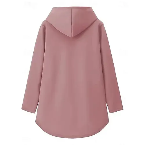 Women's Daily Hoodie Long Sleeve Hooded Graphic Letter Drawstring Print Casual Daily Black Pink Blue Fall Loose Fit