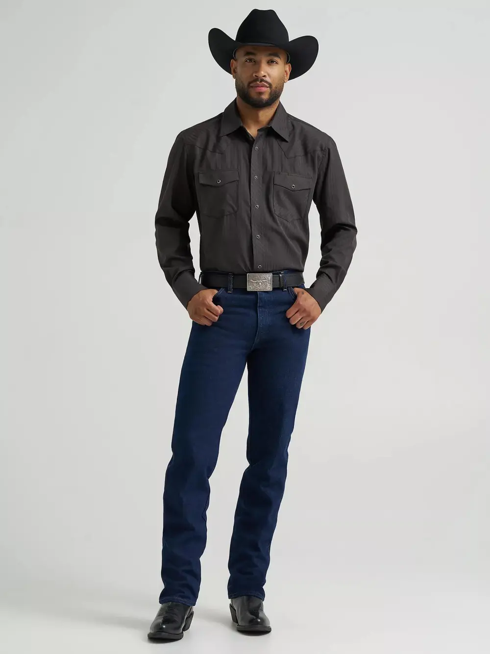 COWBOY CUT SILVER EDITION SLIM FIT JEAN IN BLACK