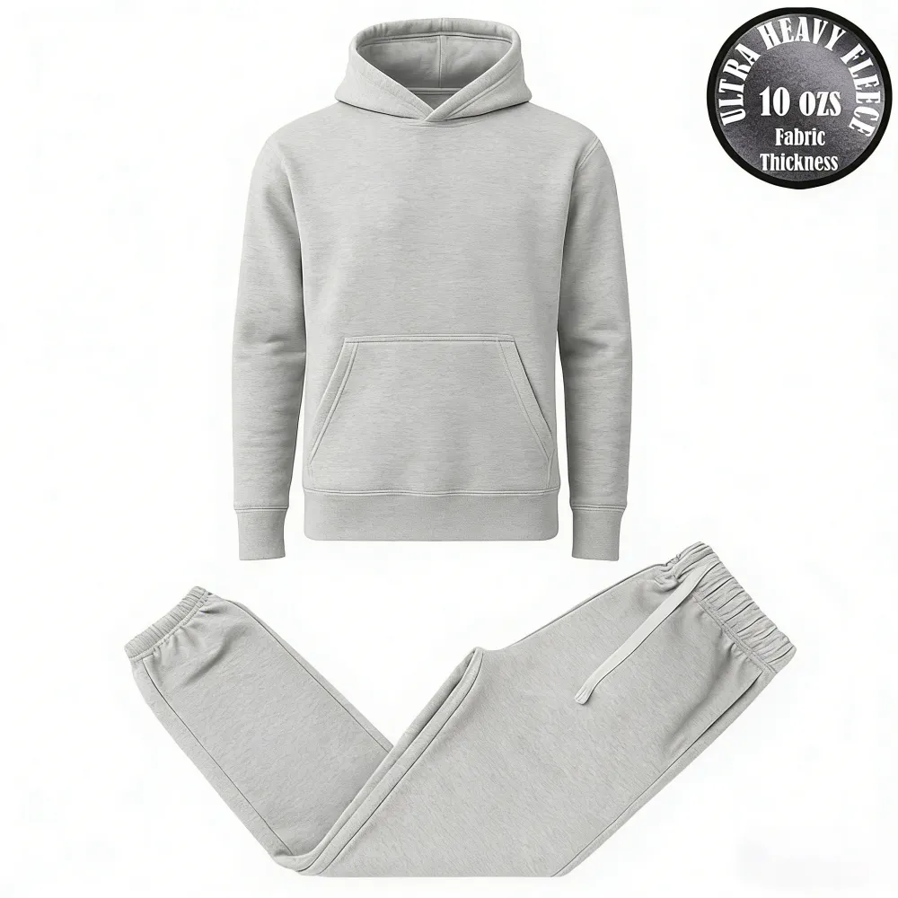 Men’s 10 oz Fleece Cotton Blend Hoodie & Joggers Set