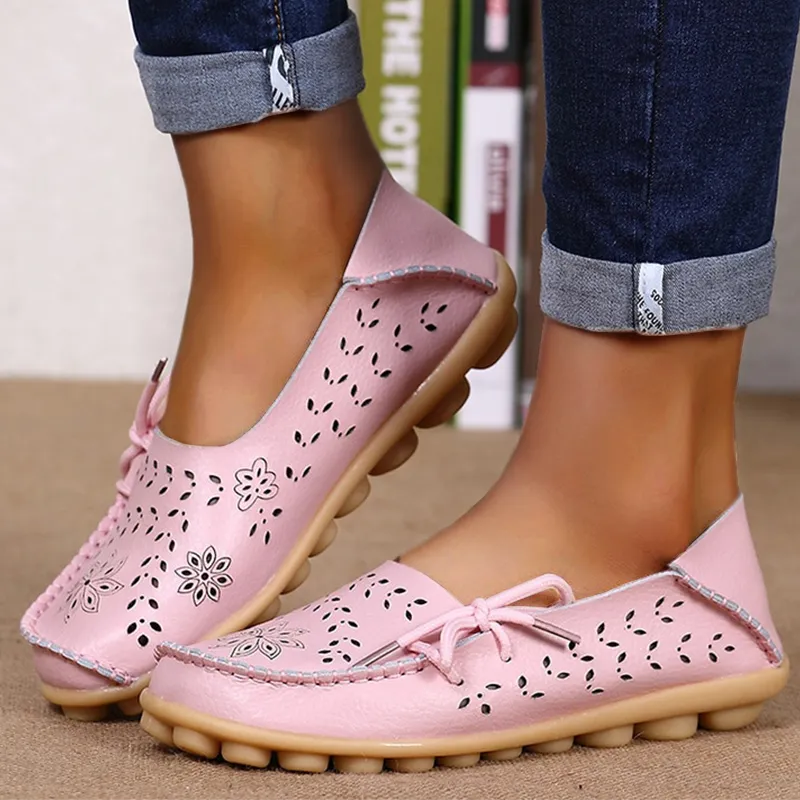 New Hollow Leather Casual Shoes