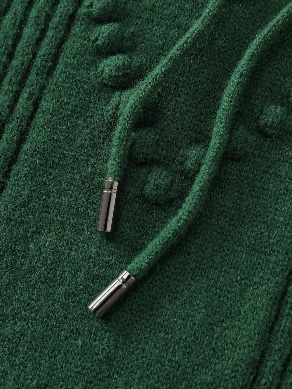 Stretchy Textured Hooded Drawstring Pullover