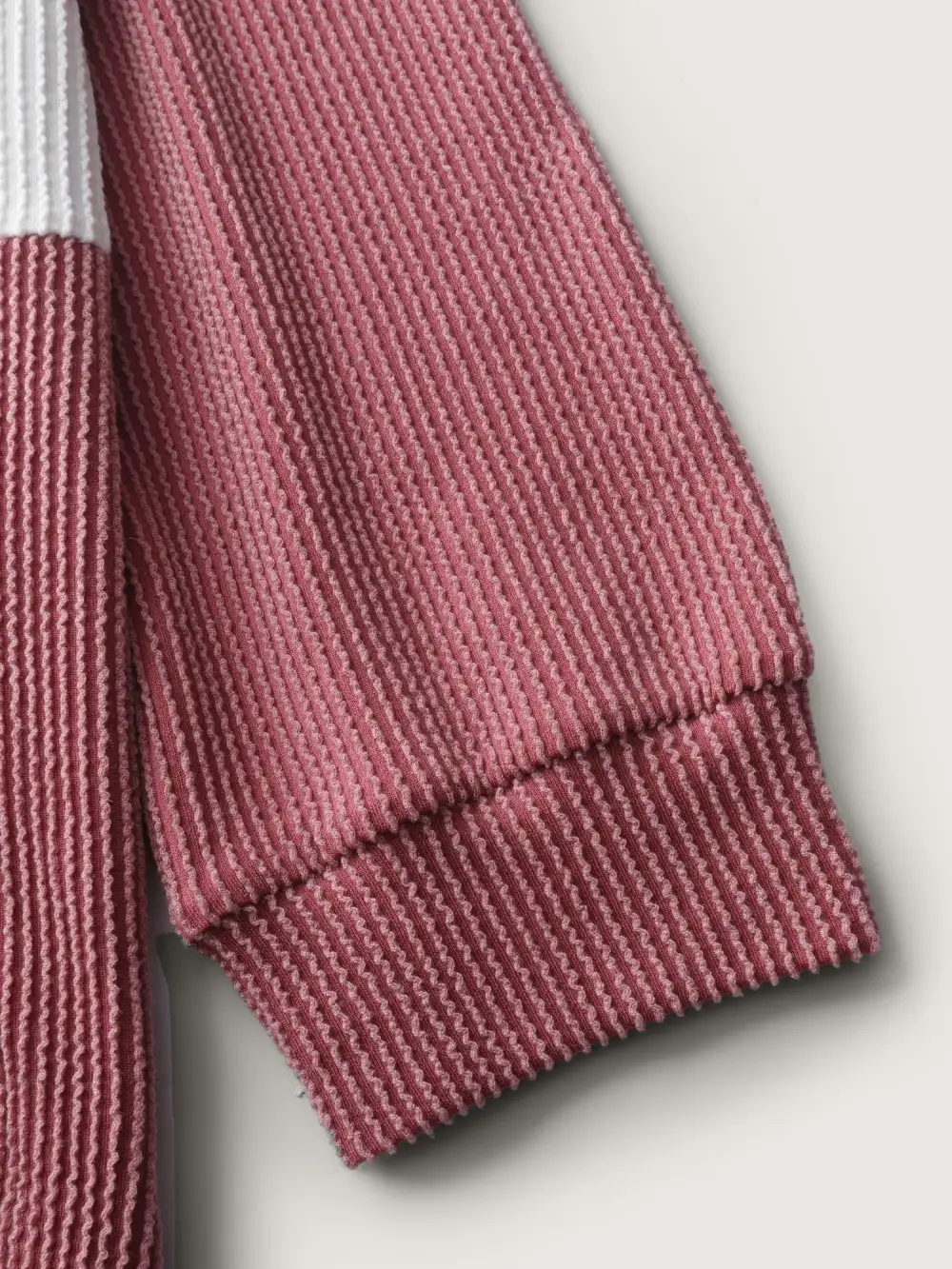 Color Stripes Spliced Knit Sweatshirt